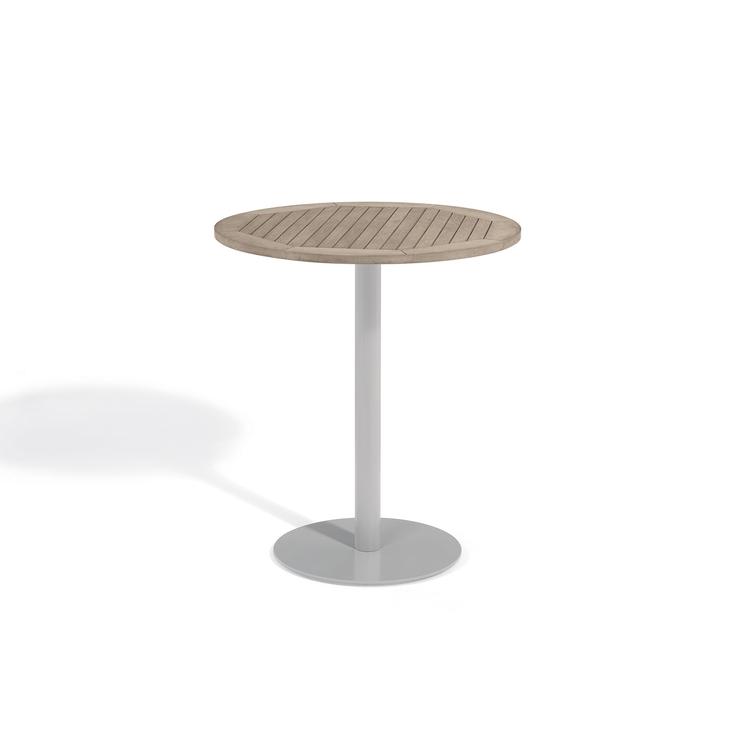 Oxford Garden Travira 36" Round Bar Table – Flint Frame with Tekwood Top