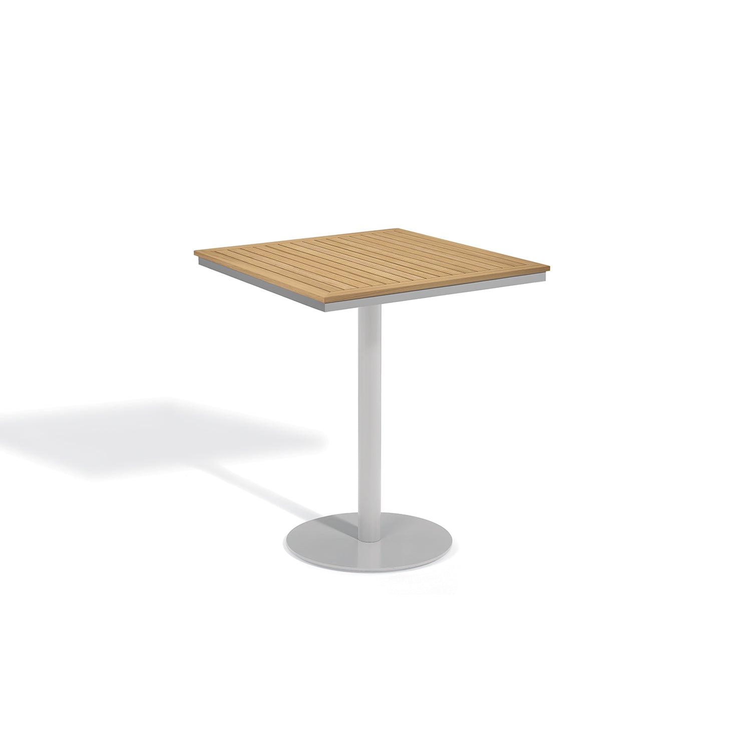 Oxford Garden Travira 38" Square Bar Table – Flint Frame with Tekwood Top