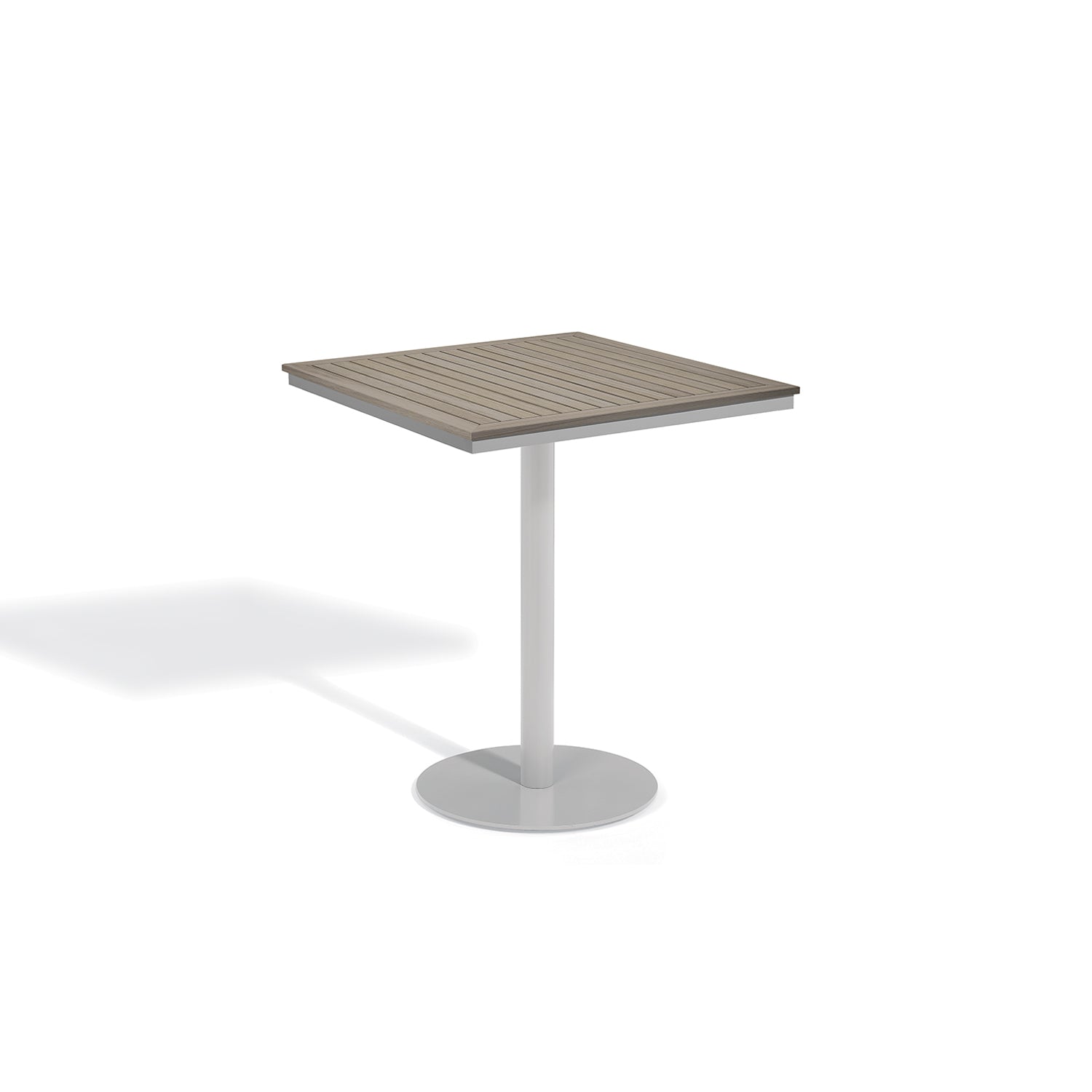 Oxford Garden Travira 38" Square Bar Table – Flint Frame with Tekwood Top