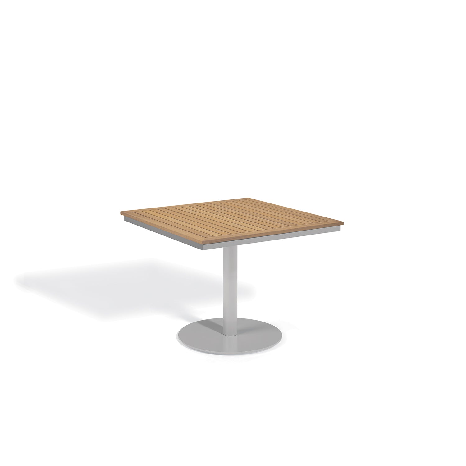 Oxford Garden Travira 38" Square Bistro Table – Flint Frame with Tekwood Top