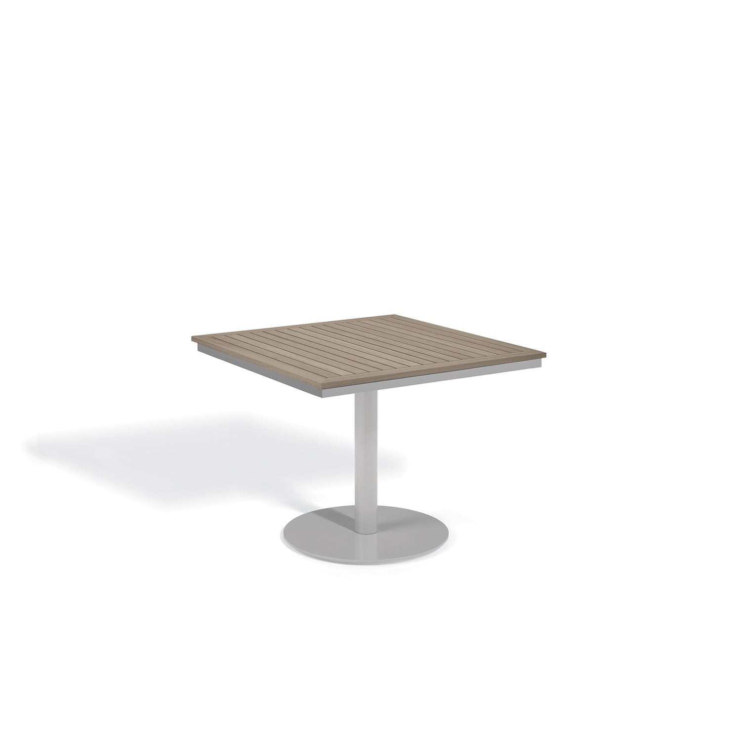 Oxford Garden Travira 38" Square Bistro Table – Flint Frame with Tekwood Top