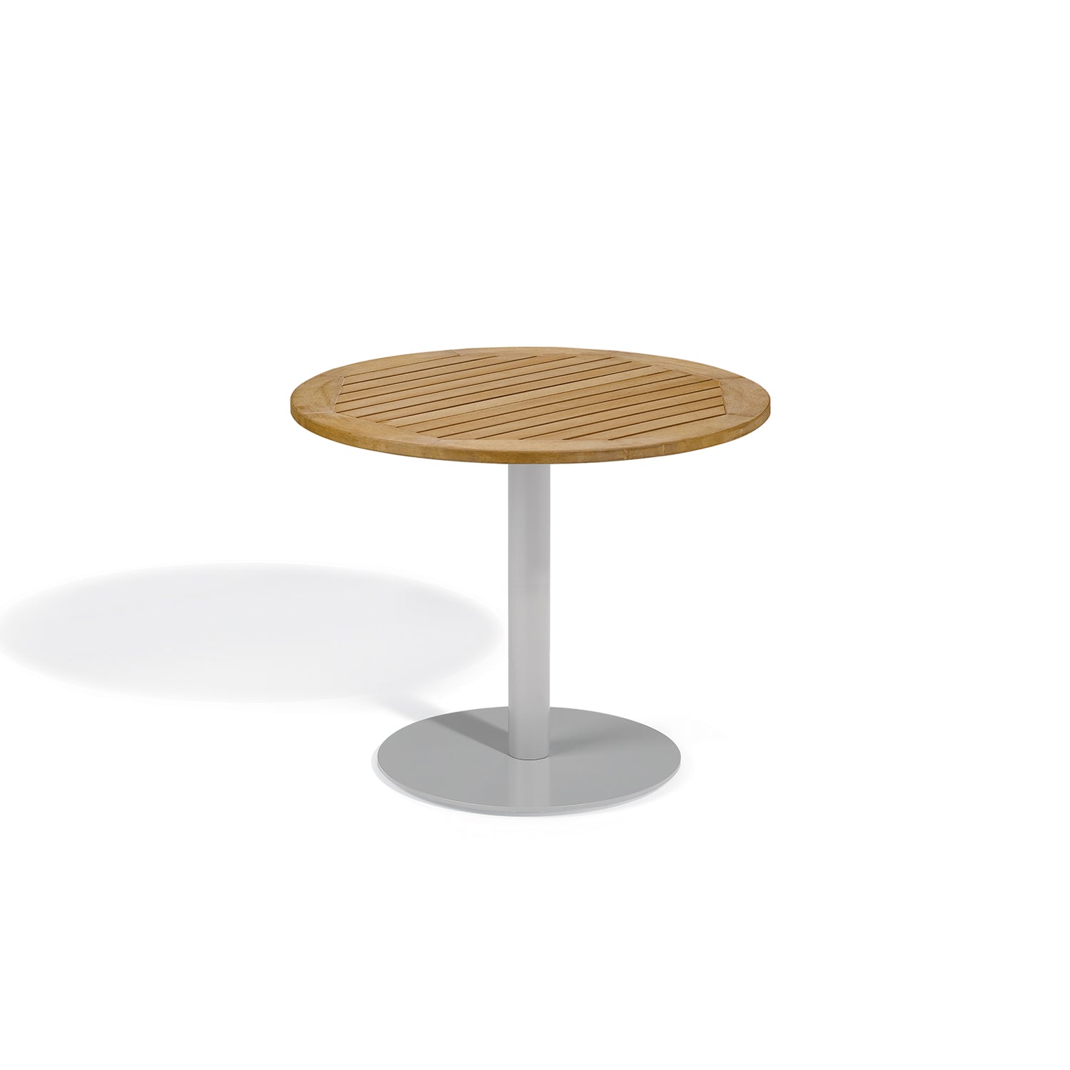 Oxford Garden Travira 36" Round Bistro Table – Flint Frame with Tekwood Top