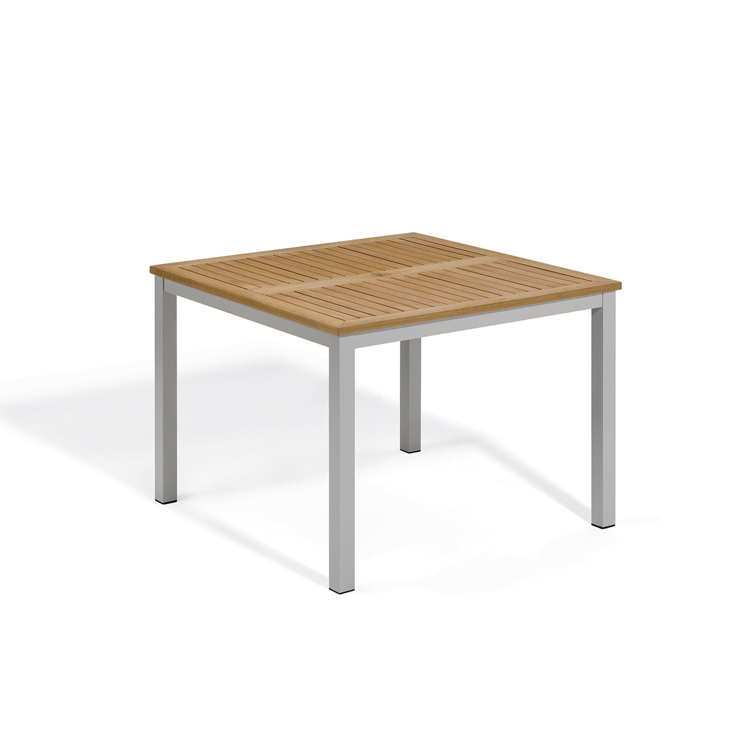 Oxford Garden Travira 39" Square Dining Table – Flint Frame with Tekwood Top