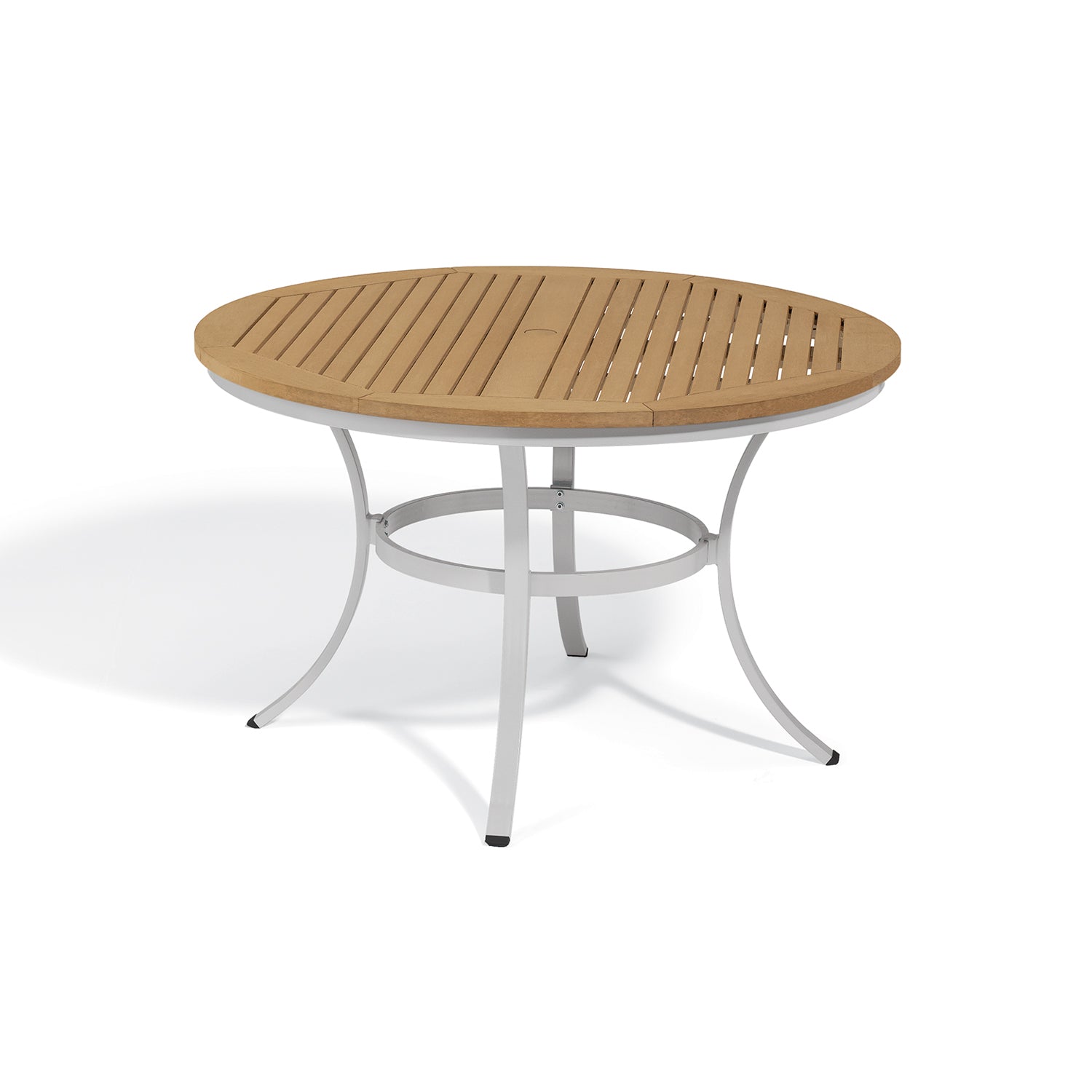 Oxford Garden Travira 48" Round Dining Table – Flint Frame with Tekwood Top