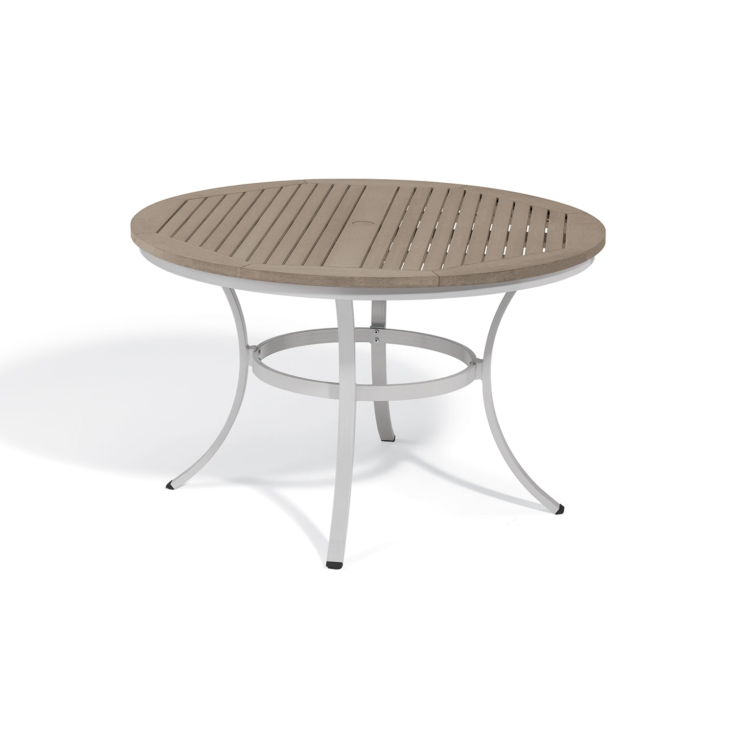 Oxford Garden Travira 48" Round Dining Table – Flint Frame with Tekwood Top