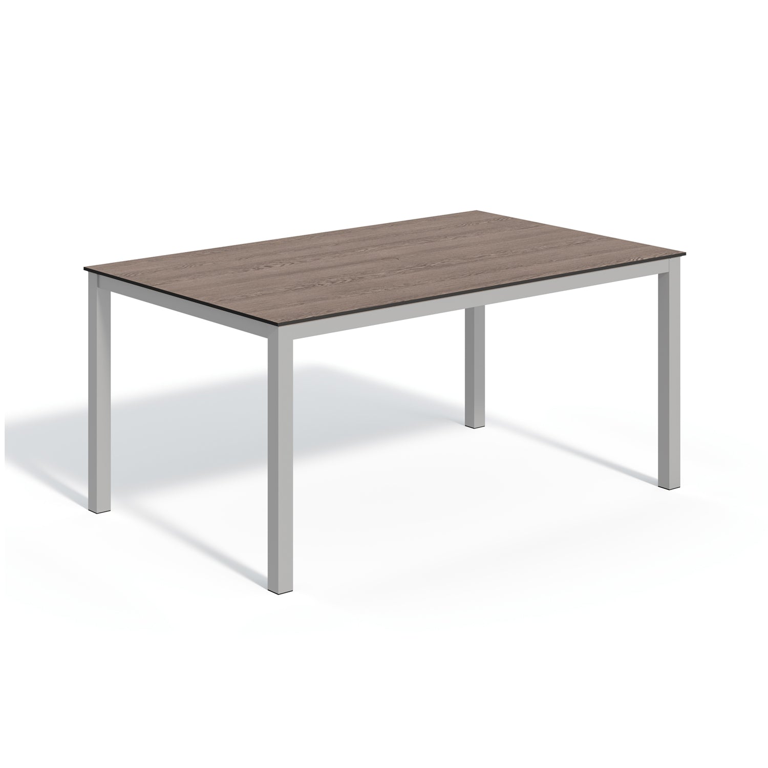 Oxford Garden Travira 63" Rectangular Dining Table – Flint Frame with HPL Top