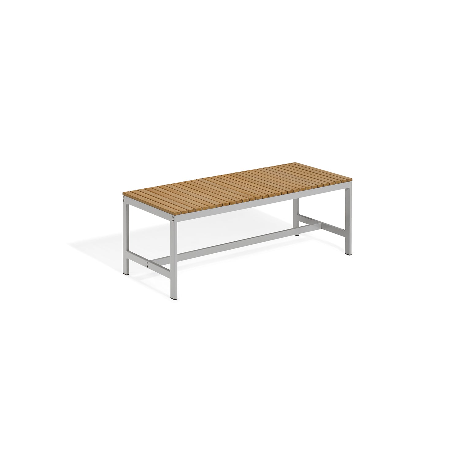 Oxford Garden Travira 4' Backless Bench – Flint Frame with Tekwood Seat