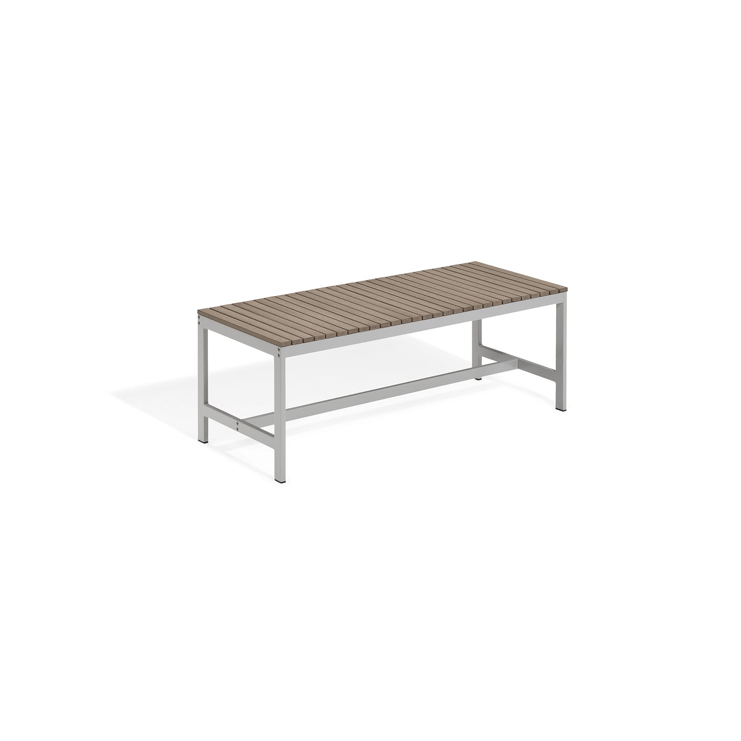 Oxford Garden Travira 4' Backless Bench – Flint Frame with Tekwood Seat