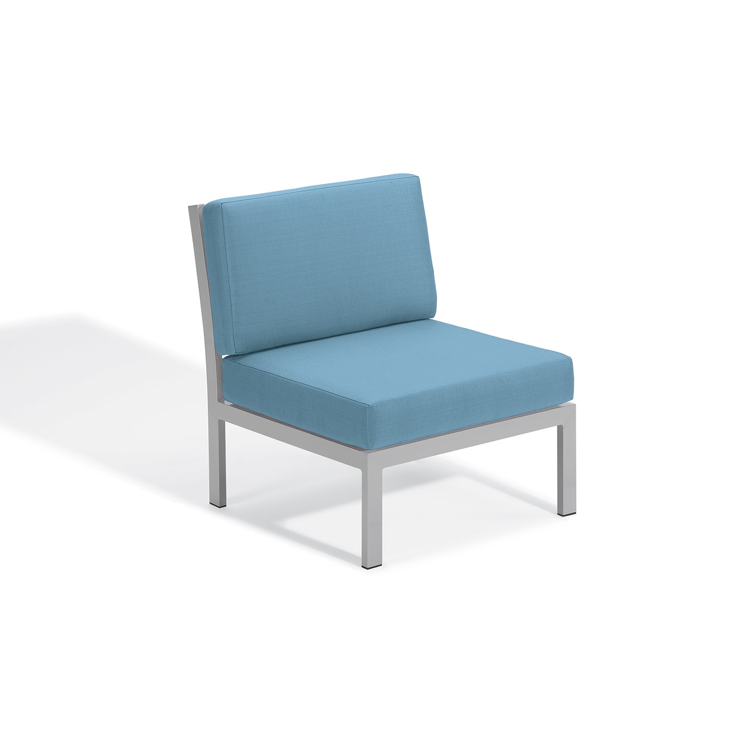 Oxford Garden Travira Modular Side Chair – Flint Frame with Midnight Blue, Stone or Ice Blue Cushions