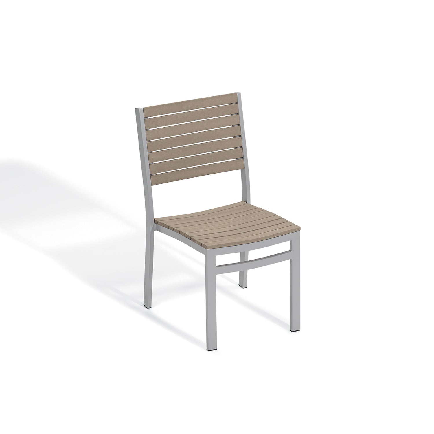 Oxford Garden Travira Side Chair – Flint Aluminum Frame with Vintage Tekwood Seat & Back