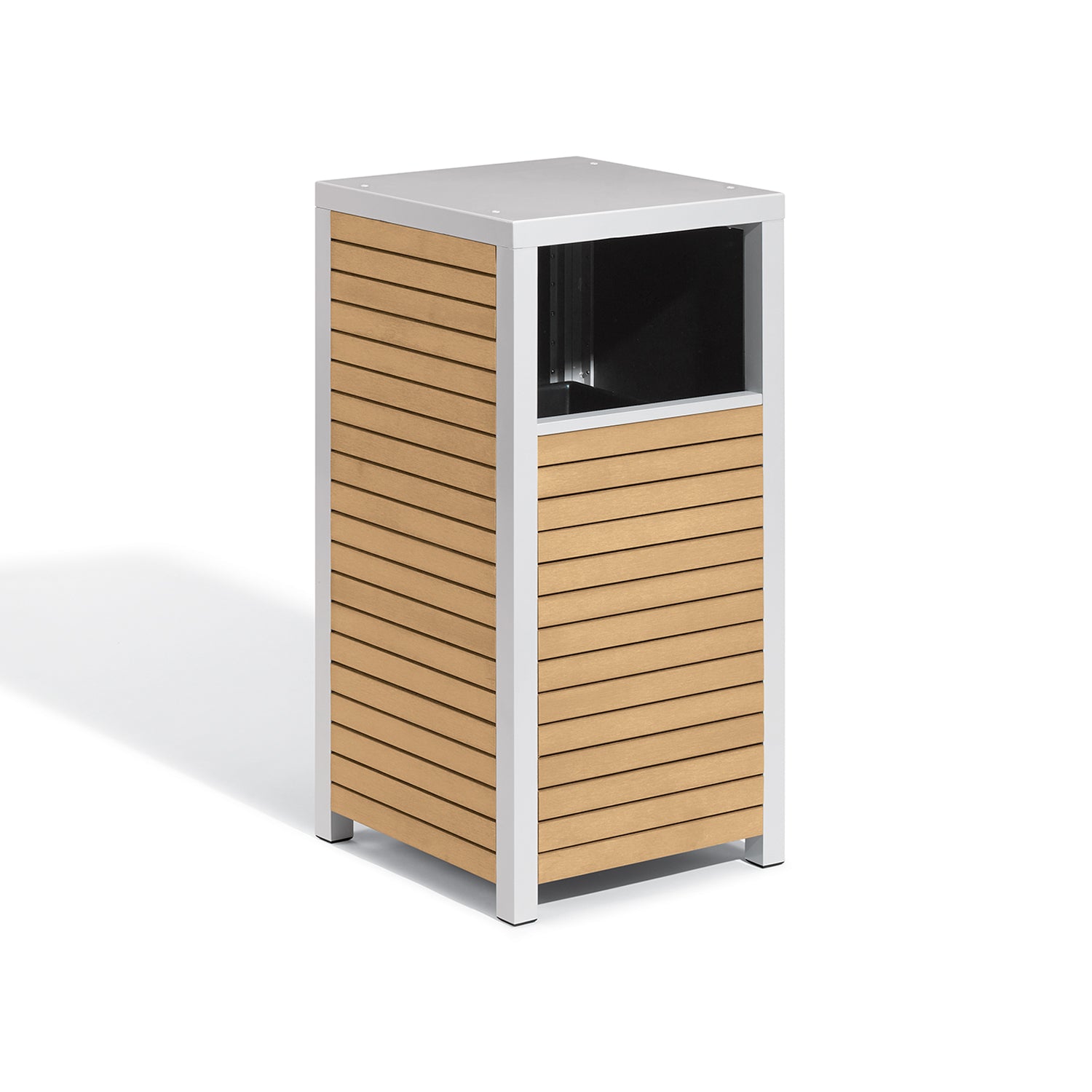 Oxford Garden Travira Modular Valet Receptacle Base – Flint Frame with Tekwood Slats