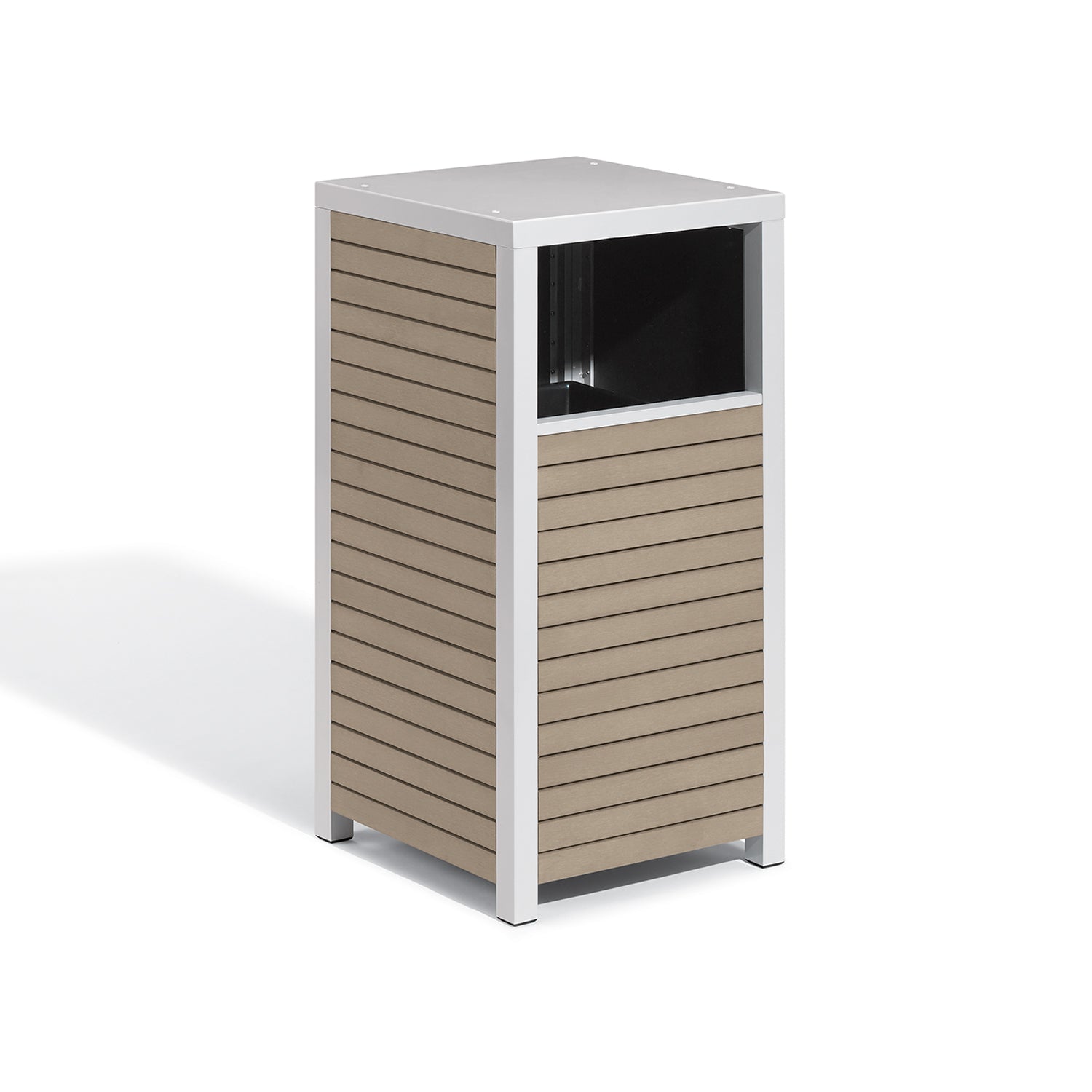 Oxford Garden Travira Modular Valet Receptacle Base – Flint Frame with Tekwood Slats
