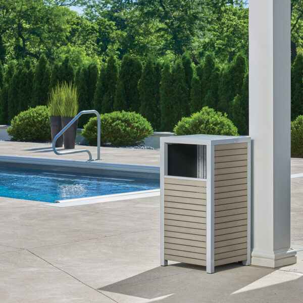 Oxford Garden Travira Modular Valet Receptacle Base – Flint Frame with Tekwood Slats