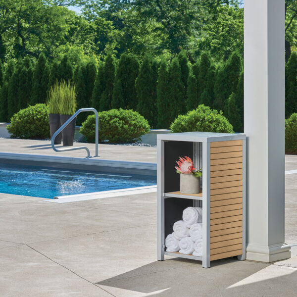 Oxford Garden Travira Modular Valet Shelves Base – Flint Frame with Tekwood Slats