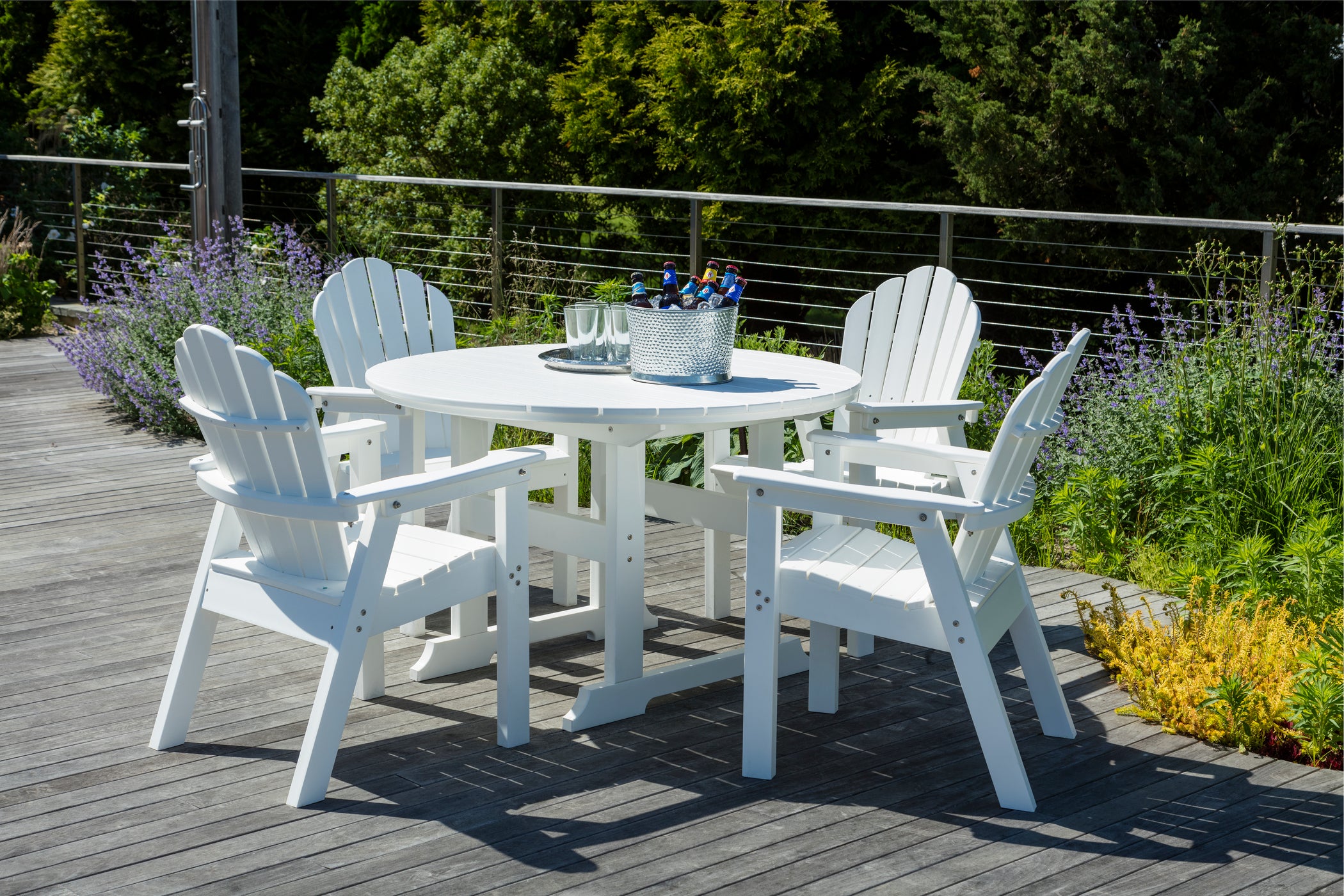 Seaside Casual Classic Adirondack Dining Set